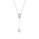 Pin Shape Pendant Real 925 Sterling Silver Women Necklace