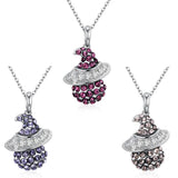 Vintage Witch Wizard 925 Silver CZ Necklaces