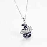 Vintage Witch Wizard 925 Silver CZ Necklaces