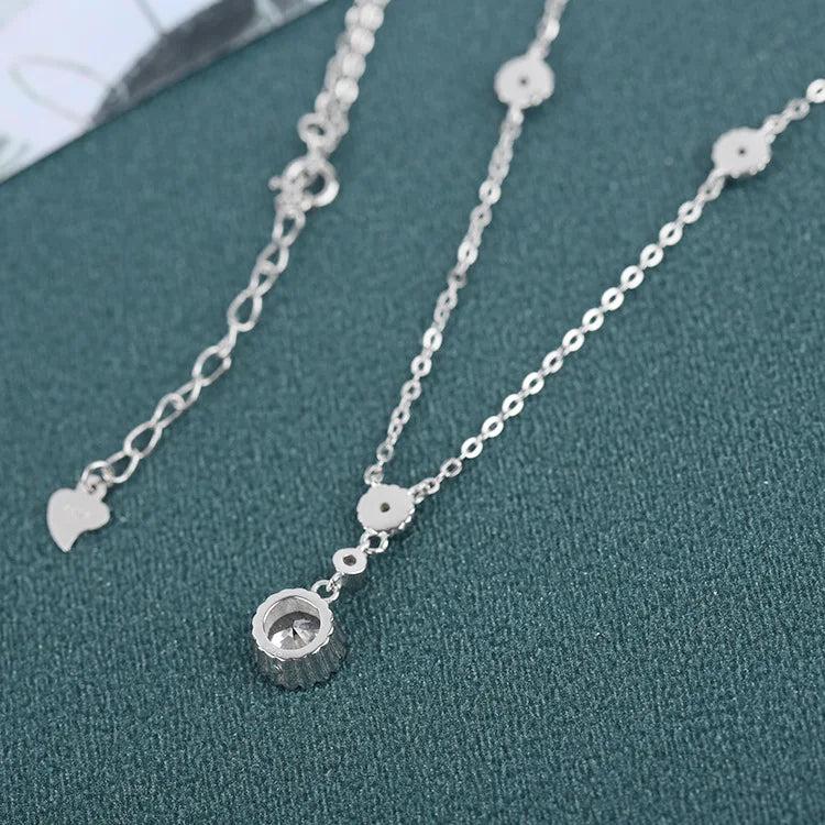 925 Silver Women Pendant Choker Necklace