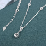 925 Silver Women Pendant Choker Necklace