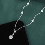 925 Silver Women Pendant Choker Necklace