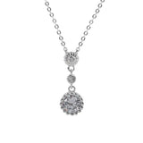 925 Silver Women Pendant Choker Necklace