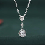 925 Silver Women Pendant Choker Necklace
