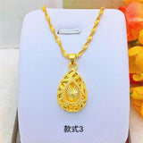 Classic Sand 14K Necklace for Women Wedding Statement Jewelry