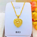 Classic Sand 14K Necklace for Women Wedding Statement Jewelry