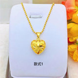 Classic Sand 14K Necklace for Women Wedding Statement Jewelry