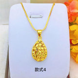 Classic Sand 14K Necklace for Women Wedding Statement Jewelry