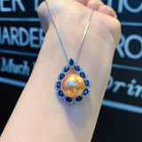 925 Silver Pearl Pendant Necklace Wedding Gift