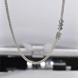 Vintage Thai Silver Doudou Necklace Women 925 Sterling Silver