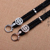 High-Grade Jade Pendant Rope Lanyard 925 Silver DIY Plated La