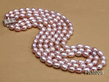 Lavender Pearl Necklace 7-8mm 3-Strand