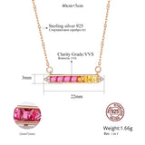 Romantic S925 Sterling Silver Pendant Necklace Ladies High Zircon Necklace