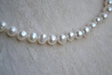 Elegant White Freshwater Pearl Necklace 18inches