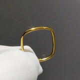 Square Ring Circle Pendant Necklace Women Wedding Necklace Chain