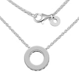 925 Silver Round Circle Necklace Chain Pendants for Women Jewelry Making