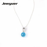 Autumn Silver floating pendant Necklace 925 Sterling Silver