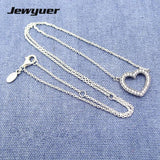 925 Silver Heart Pendant Necklace Women Fine Jewelry