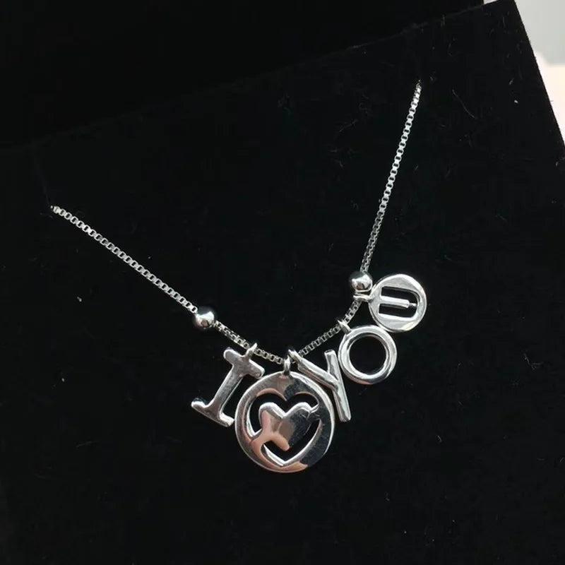 925 Silver Heart Necklace Women - Statement Jewelry