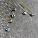 925 Silver Zircon Heart Pendant Necklace Colorful Stylish Minimalist Jewelry