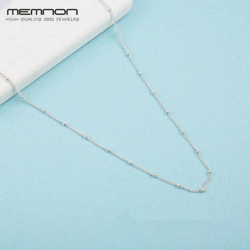 925 Sterling Silver Beaded Necklace Chain Fine Jewelry