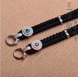 925 Silver Jade Pendant Rope Lanyard Strap