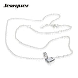 Floating Locket Necklace 925 Sterling Silver Women Fine Jewelry