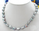 Gray Baroque Freshwater Pearl Necklace 17''