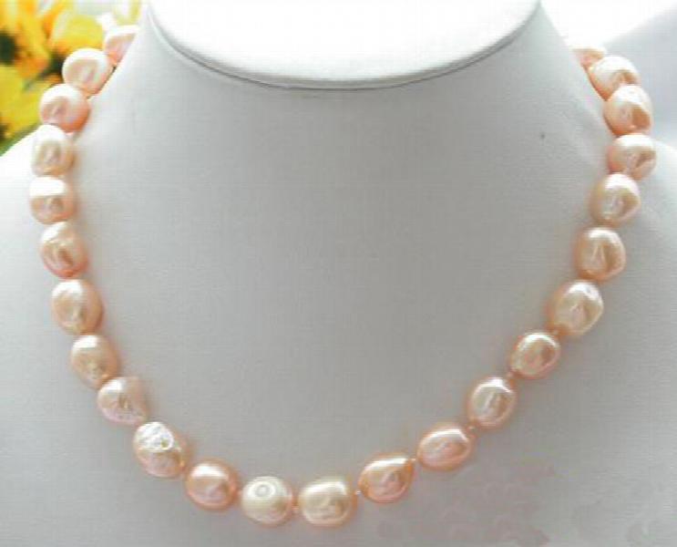 Gray Baroque Freshwater Pearl Necklace 17''
