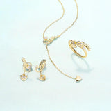 925 Silver Cupids Arrow Chain Necklace Double Love Arrow Gift
