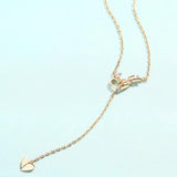 925 Silver Cupids Arrow Chain Necklace Double Love Arrow Gift