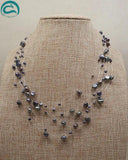 AA 4-8MM Illusion Floating Freshwater Pearl Necklace