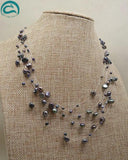 AA 4-8MM Illusion Floating Freshwater Pearl Necklace