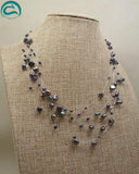 AA 4-8MM Illusion Floating Freshwater Pearl Necklace