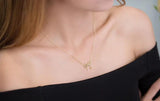 Classic Bowknot Necklace with Zircon 925 Silver Chain
