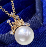 5A Aurora Natural Pearl Pendant 9-10mm Flawless Necklace