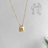 925 Silver Lock and Key Necklace Stylish Pendant for Women