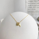 925 Silver Lock and Key Necklace Stylish Pendant for Women