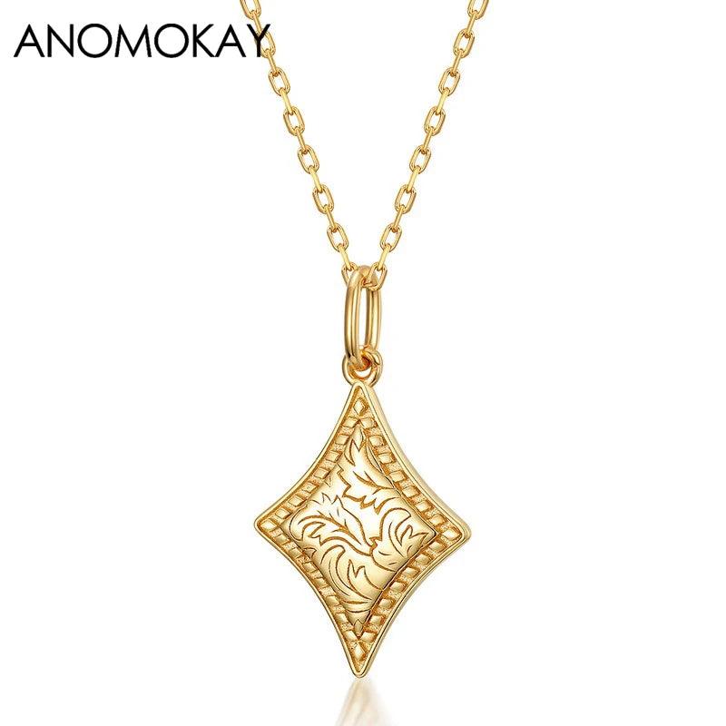 Vintage Flower Diamond Necklace 925 Sterling Silver Pendant