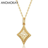Vintage Flower Diamond Necklace 925 Sterling Silver Pendant