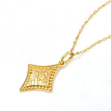 Vintage Flower Diamond Necklace 925 Sterling Silver Pendant