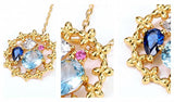 Vintage Zircon Basket Necklace 925 Silver