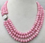Natural Gemstone Necklace Silver Clasp 17-19