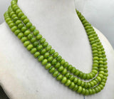 Natural Gemstone Necklace Silver Clasp 17-19