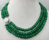 Natural Gemstone Necklace Silver Clasp 17-19
