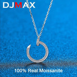925 Silver Mini Diamond Nail Pendant Necklace 0.19CT