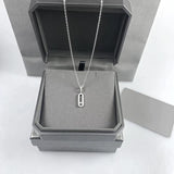 925 Silver Women's Sliding Diamond Necklace