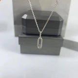 925 Silver Women's Sliding Diamond Necklace