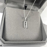 925 Silver Women's Sliding Diamond Necklace
