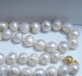 Baroque Luster AAA Freshwater Pearl Necklace 925 Silver